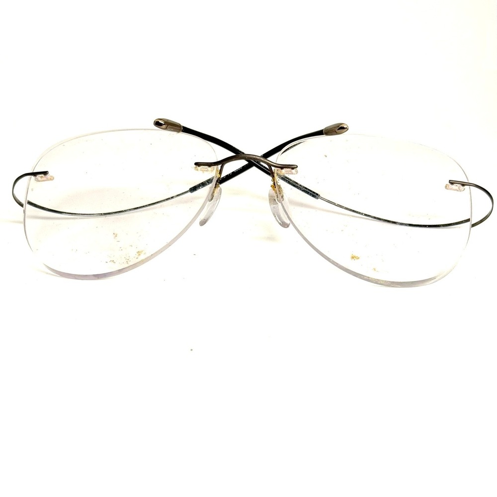 Silhouette Rimless Aviator Eyeglasses Black Austria 5515 70 6560 17 140 23444